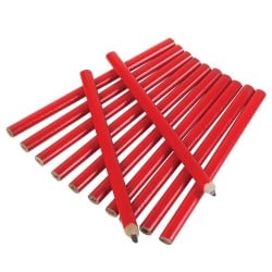 Blue Spot Tools Carpenters Marker Flat Oval Pencils 12pk 8801