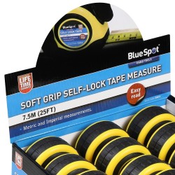 Blue Spot Tools Tape Measure 25ft Soft Grip Self Lock 33014 Bluespot 