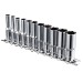 Blue Spot Tools 1/4 inch Deep Metric Socket 11pc Set on Rail 01540 1/4"