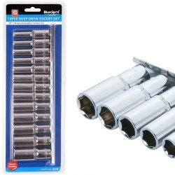 Blue Spot Tools 3/8 inch Drive Deep Metric Socket Set on Rail 01542 3/8"