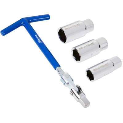 Blue Spot Tools 3/8 Inch T Handle Spark Plug Wrench 4pc Set 01576 Bluespot