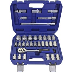 Blue Spot Tools 1/2 Inch Metric Socket Set 32 Piece 01577 Bluespot