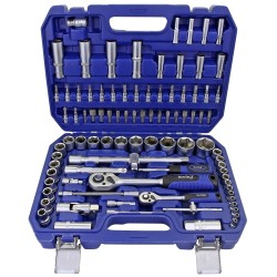 Blue Spot Tools 1/4 and 1/2 Inch Metric Socket 94pc Set 01579 Bluespot