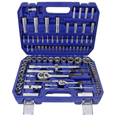 Blue Spot Tools 1/4 and 1/2 Inch Metric Socket 94pc Set 01579 Bluespot