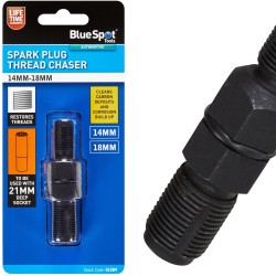 Blue Spot Tools Spark Plug Thread Chaser Cleaning Tool 14mm 18mm 01584 Bluespot