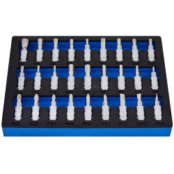 Blue Spot Tools 1/4 Inch Mixed Socket Mixed Bit 27pc Set In Foam 01610 Bluespot