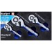Blue Spot Tools 3pc 1/4 3/8 1/2 inch Stubby Socket Ratchet Set 02024 Bluespot
