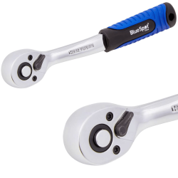 Blue Spot Tools 1/4" Soft Grip Quick-Release Ratchet (90 Teeth) 02037