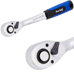 Blue Spot Tools 1/2" Soft Grip Quick-Release Ratchet (90 Teeth) 02039
