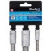 Blue Spot Tools Flexible Socket Extension Bar 3pc Set 1/4 3/8 1/2 Inch 02073 Bluespot