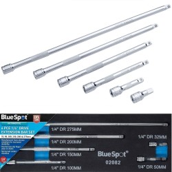 Blue Spot Tools 1/4 inch Socket Extension Bar Set EVA FOAM Toolbox Tray 02082
