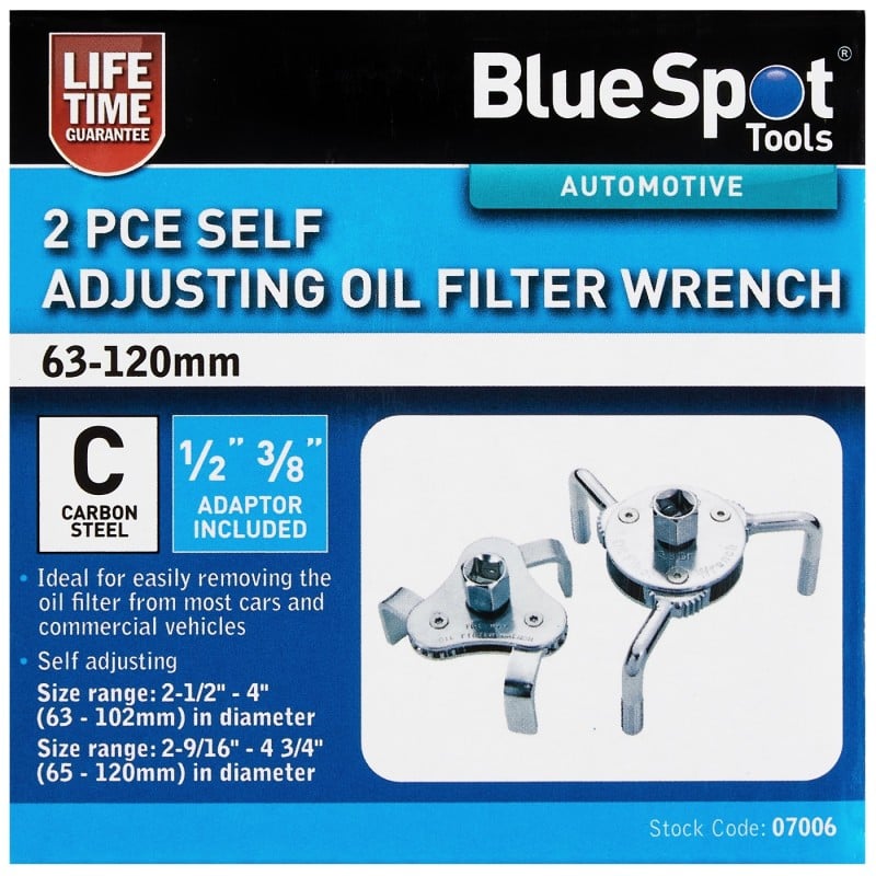 XJX 7-Piece Standard Oil Filter Swivel Wrench Set, 2-3/8" To 5-1/4