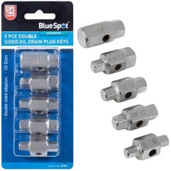 Blue Spot Tools 5 Piece Double Sided Oil Drain Plug Keys 07957 Bluespot