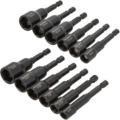 Blue Spot Tools Impact 12pc Nut Driver 1/4 inch Hex Bit Set 14137 Bluespot