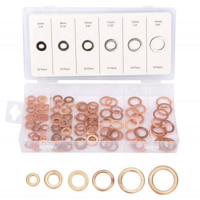 Case For Car 110Pcs X Copper Washer Seals Ring Assortment 