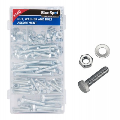Blue Spot 460 Piece Assorted Nut Washer And Bolt Set 40516