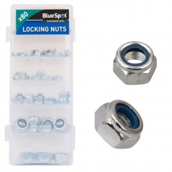 Blue Spot 80pc Assorted Locking Lock Nuts M4 to M12 40560