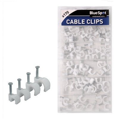 Blue Spot Tools White Assorted Cable Clips 40566