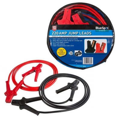 Blue Spot Tools Car Battery Jump Leads 220 Amp 45830