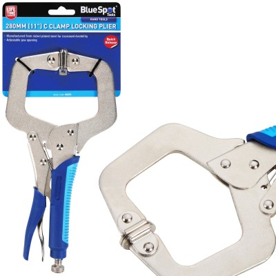 Blue Spot Tools C Clamp Locking Plier 280mm 11 inch 06531 Bluespot