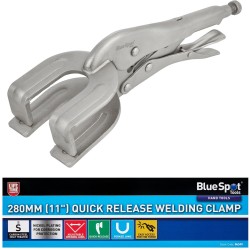 Blue Spot Tools Quick Release Welding Clamp Twin Prong 06540 Locking Plier Bluespot