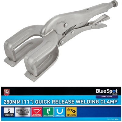 Blue Spot Tools Quick Release Welding Clamp Twin Prong 06540 Locking Plier Bluespot
