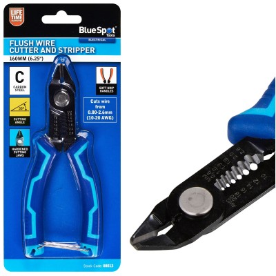 Blue Spot Tools Flush Wire Cutter and Stripper 160mm 08013 Bluespot