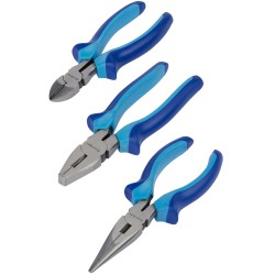 Blue Spot Tools I.H.E. Long Nose - combination - Side Cutting Plier 3pc Set 08131 Bluespot 