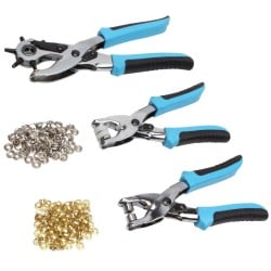 Blue Spot Tools Leather Punch And Eyelet Plier 3 Piece Set 08802 Bluespot