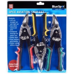 Blue Spot Tools Aviation Cutting Snips 3pc Mixed Set 09305 Bluespot