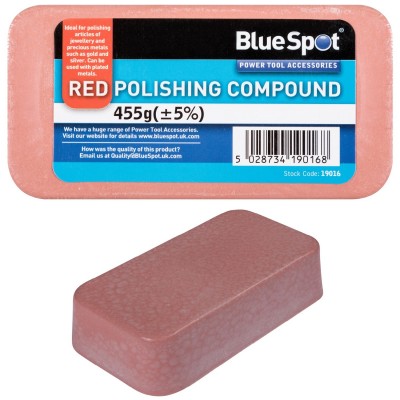 Blue Spot Tools Red Polishing Compound Jewellery Metal 19016 Bluespot