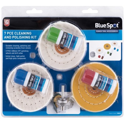 Blue Spot Tools Cleaning Polishing Drill 7pc Kit 19024 Bluespot