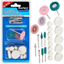 Blue Spot Tools 24PC Polishing & Grinding Rotary Tool Accessory Set 3.17mm (1/8") Shank 19070