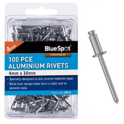 Blue Spot Tools 4mm 10mm Pop Rivets Pack of 100 09112 | Sealants and ...
