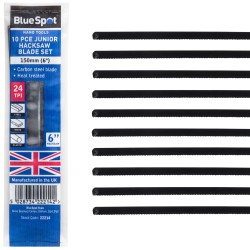 Blue Spot Tools British Junior Hacksaw Blade 150mm 10pc Set 22214 Bluespot 