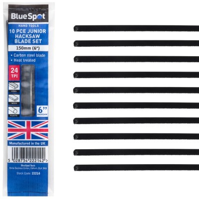 Blue Spot Tools British Junior Hacksaw Blade 150mm 10pc Set 22214 Bluespot 
