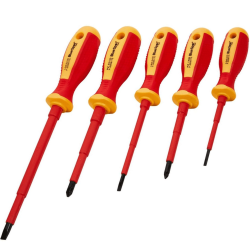 Blue Spot Tools 5 Piece Soft Grip VDE Electrical Insulated Screwdriver Set 12053
