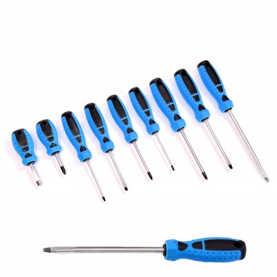 Blue Spot Tools Easy Grip Screwdriver 9pc Set 12060 Slotted Phillips