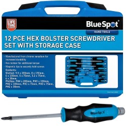 Blue Spot Tools Engineers Hex Bolster Screwdriver 12pc Mixed Set 12067
