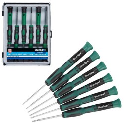 Blue Spot 12620 Precision Small Torx Screwdriver Set T5 T6 T7 T8 T9 T10 Bluespot