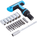 Blue Spot Tools 1/4" Drive Sockets (5-10mm) 18PC Ratchet Screwdriver Bit and Socket Set 12622