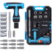 Blue Spot Tools 1/4" Drive Sockets (5-10mm) 18PC Ratchet Screwdriver Bit and Socket Set 12622