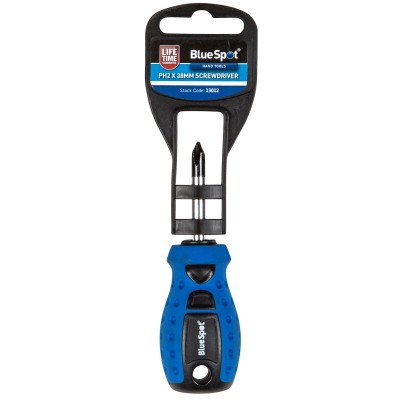 Blue Spot Tools Screwdriver Phillips Stubby PH2 38mm 13012 Bluespot
