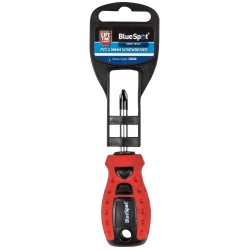 Blue Spot Tools Screwdriver Pozi PZ2 x 38mm Stubby 13020 Bluespot