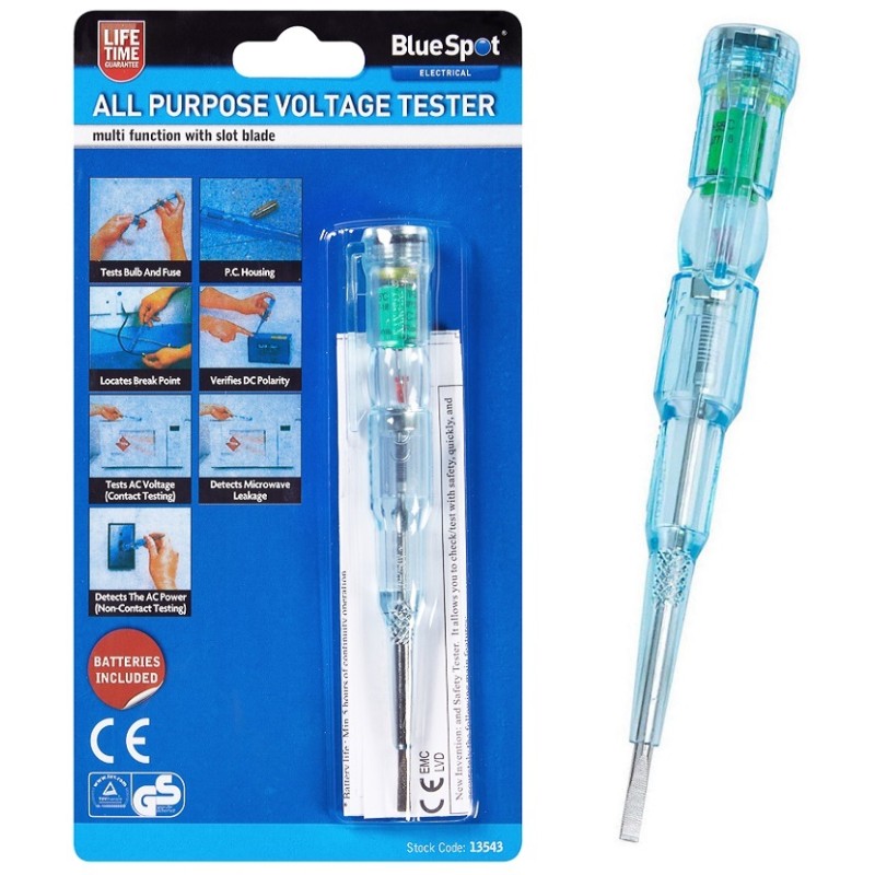 Blue Spot Tools All Purpose Mains Voltage Tester 13543 Bluespot