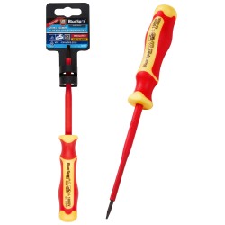 Blue Spot Tools Slotted 4mm x 100mm Slotted VDE Electrical Screwdriver 13551 Bluespot