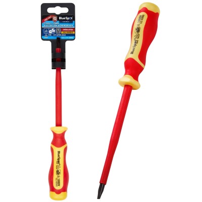 Blue Spot Tools Slotted 5.5mm x 125mm Slotted VDE Electrical Screwdriver 13552 Bluespot
