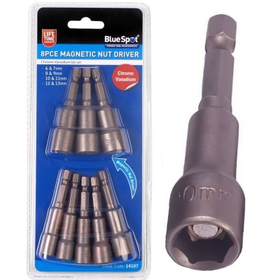 Blue Spot Tools Magnetic Nut Driver 8 Piece Set 14107 Bluespot