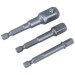 Blue Spot Tools 1/4" Hex to 1/4" 3/8" 1/2" Socket Adaptor 3pc Set 14108 Bluespot