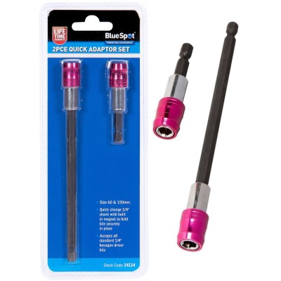 Blue Spot Magnetic Short and Long Screwdriver Bit Holder 2pc Set 14114
